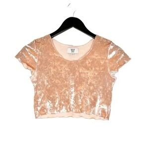 Maryam Nassir Zadeh Resort 2019 Mesa Cropped Crushed  Velvet Top